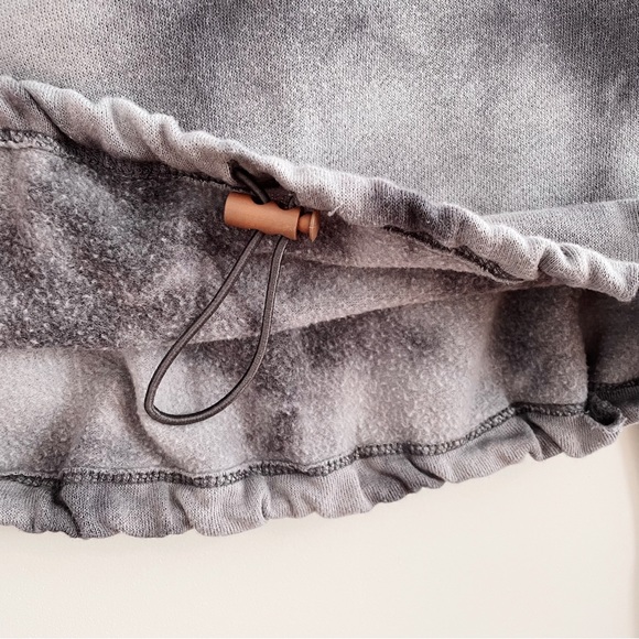 Garage Cropped Grey Tie Dye Quarter Zip Sweater - Picture 5 of 6